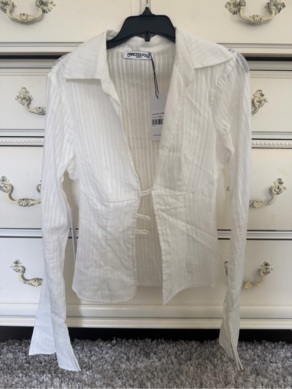 Princess Polly Nial Long Sleeve Top White
